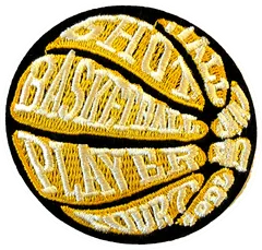 Ballon de basket typographique